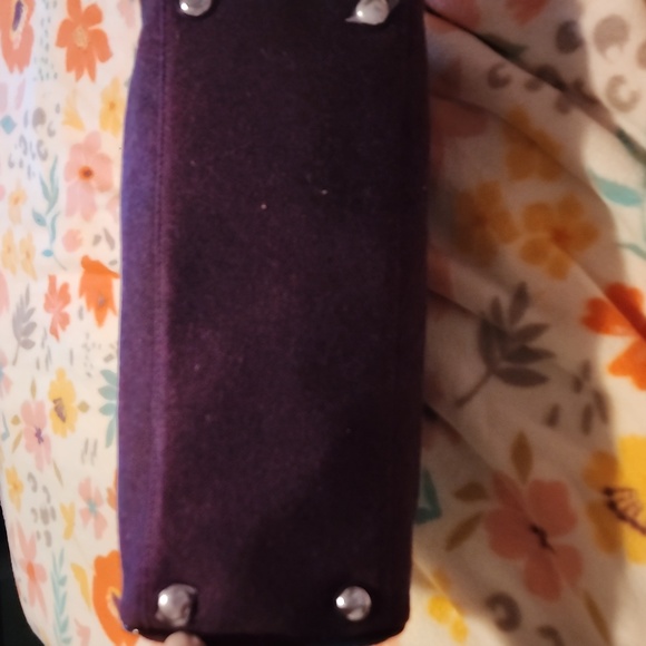 Coach NWT charcoal Passion Berry Purse Texture Feels Like Wool But Im Not Sure. - Picture 7 of 8